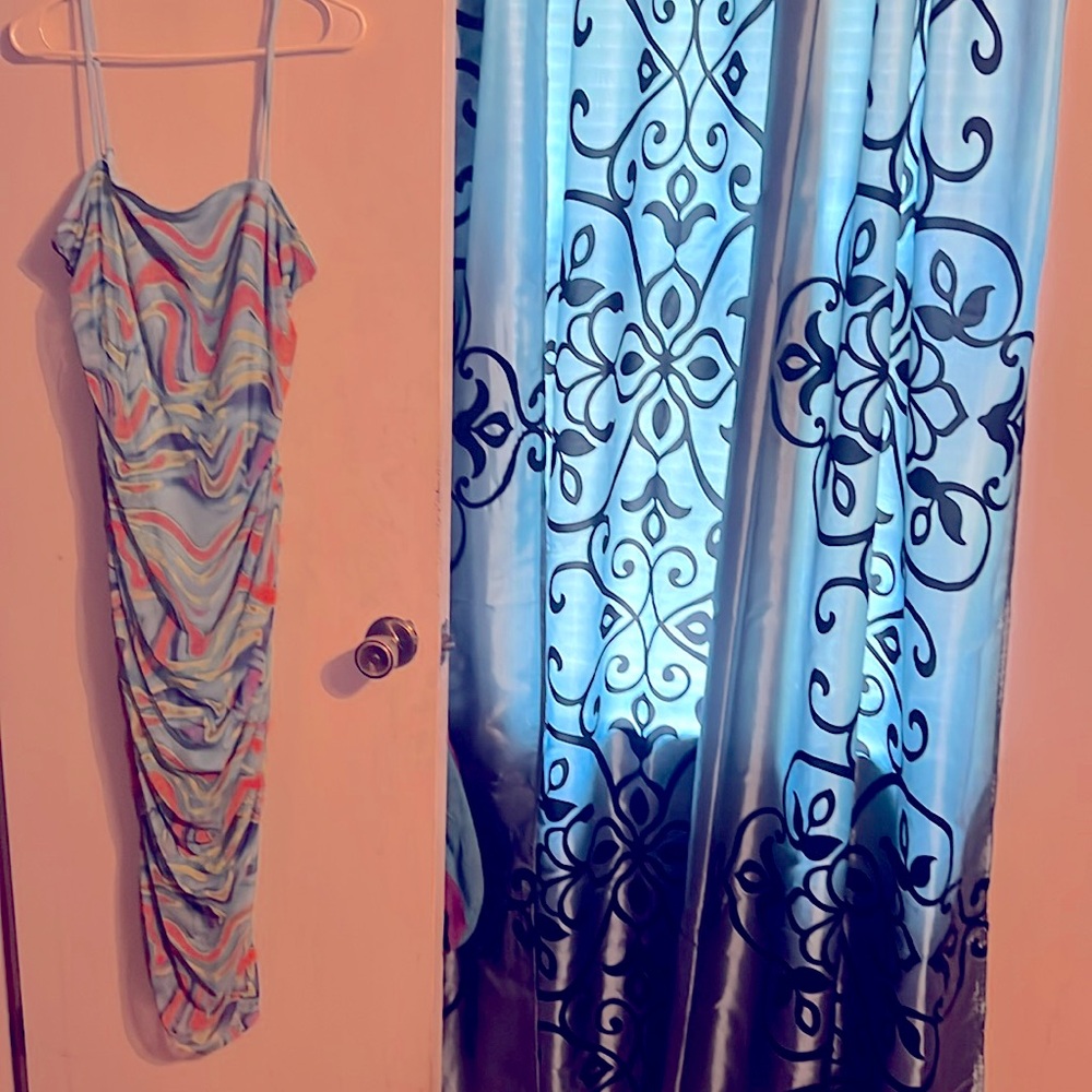 Multicolored Spandex Dress